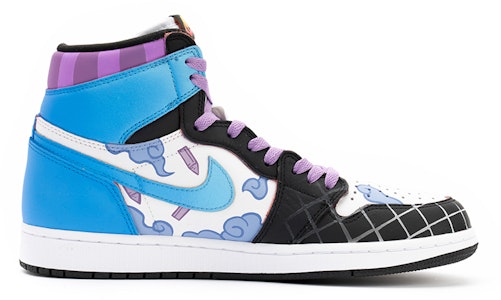 【訂製球鞋】Air Jordan 1 Retro High OG 遊戲主題訂製 暴走蘿莉金克斯 格紋 雲朵 塗鴉 特殊鞋帶 男女同款 藍粉 Order 【訂製球鞋】Air Jordan 1 Retro High OG 遊戲主題訂製 暴走蘿莉金克斯 格紋 雲朵 塗鴉 特殊鞋帶 男女同款 藍粉