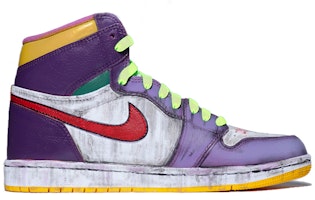 【定制球鞋】 Jordan Air Jordan 1 Retro High OG ‘Joker’ 小丑塗鴉 星溯未來 湖人配色推薦 高幫 復古籃球鞋 男女同款 紫黃紅 Order 【定制球鞋】 Jordan Air Jordan 1 Retro High OG ‘Joker’ 小丑塗鴉 星溯未來 湖人配色推薦 高幫 復古籃球鞋 男女同款 紫黃紅