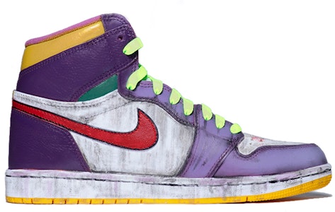 에어 조던 1 레트로 OG '조커 레이커스' 커스텀 555088-706(Team25-湖人小丑涂鸦) Order 에어 조던 1 레트로 OG '조커 레이커스' 커스텀 555088-706(Team25-湖人小丑涂鸦)