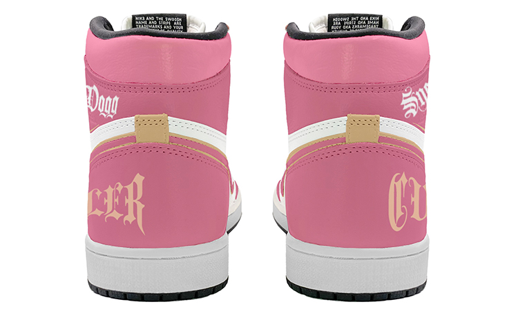 Shop 에어 조던 1 레트로 OG '핑크 골드 레터링' (커스텀) 555088-603(TeamK-二次元)