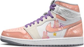 【定制球鞋】 Jordan Air Jordan 1 Retro High OG 粉刷匠小兔 高筒 復古籃球鞋 男女同款 粉白 Buy 【定制球鞋】 Jordan Air Jordan 1 Retro High OG 粉刷匠小兔 高筒 復古籃球鞋 男女同款 粉白