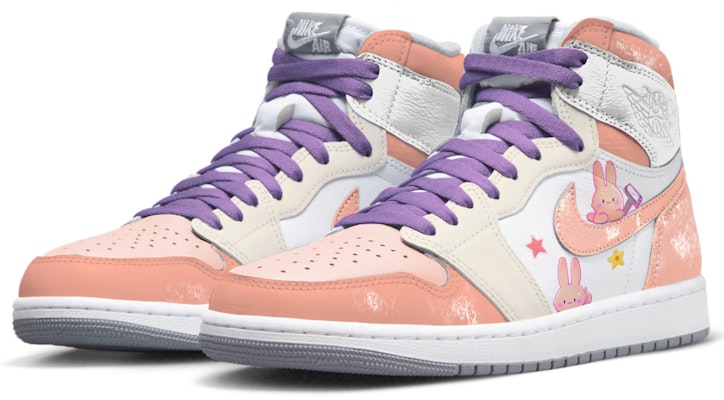 에어 조던 1 레트로 OG '핑크 페인터 버니' (커스텀) 555088-037(TeamD-男女同款粉刷匠小兔) Lookbook 에어 조던 1 레트로 OG '핑크 페인터 버니' (커스텀) 555088-037(TeamD-男女同款粉刷匠小兔)