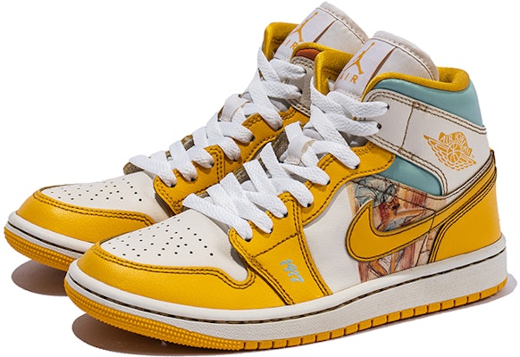 ️ 커스텀 에어 조던 1 레트로 하이 OG '레트로 유화 - 커피 얼룩 화이트 옐로우' BQ6472-117(TeamB-男女款微妙张力C-BOX) Lookbook ️ 커스텀 에어 조던 1 레트로 하이 OG '레트로 유화 - 커피 얼룩 화이트 옐로우' BQ6472-117(TeamB-男女款微妙张力C-BOX)