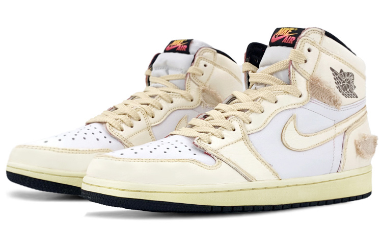 Lookbook [カスタムシューズ] エアジョーダン1 レトロハイOG 'オキシダイズドペールイエロー-ホワイト' 555088-603(TeamK-布衣芒履QD)