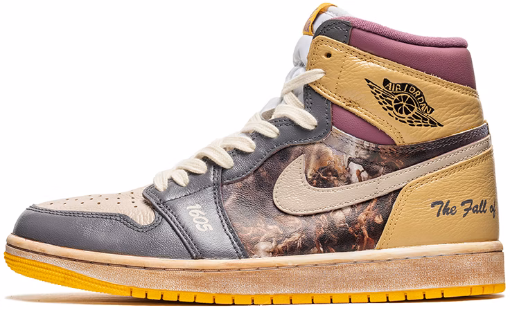 custom-shoes-air-jordan-1-retro-high-og-vintage-oil-painting-coffee-stain