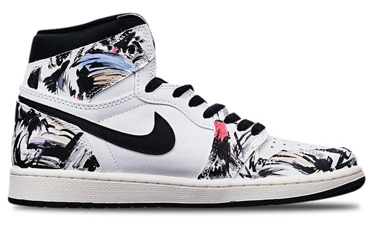 Order 【訂製球鞋】 Jordan Air Jordan 1 Retro High OG "Volt" 潑墨機械風 高幫 復古籃球鞋 男女同款 黑紅