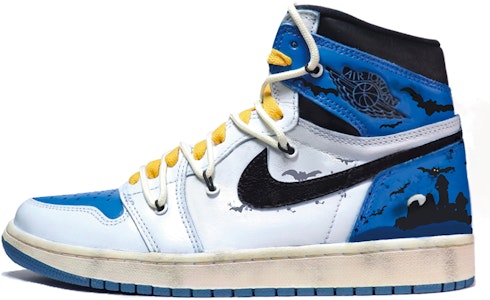 【定制球鞋】Jordan Air Jordan 1 Retro High OG 兔年主题 蝙蝠城堡 星溯未來 高幫 籃球鞋 男女同款 克萊因白藍 Buy 【定制球鞋】Jordan Air Jordan 1 Retro High OG 兔年主题 蝙蝠城堡 星溯未來 高幫 籃球鞋 男女同款 克萊因白藍