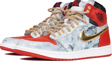 【定制球鞋】Jordan Air Jordan 1 Retro High OG CNY新年定制 兔年禮盒 大理石 財神駕到 浸染 高幫 復古籃球鞋 男女同款 金紅色 Shop 【定制球鞋】Jordan Air Jordan 1 Retro High OG CNY新年定制 兔年禮盒 大理石 財神駕到 浸染 高幫 復古籃球鞋 男女同款 金紅色