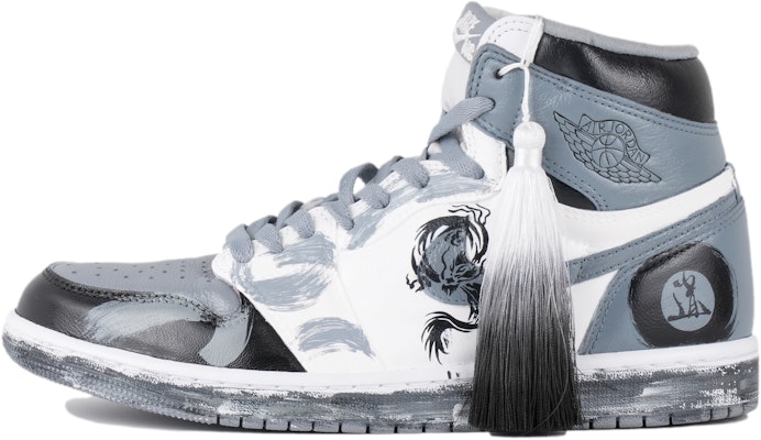 【定制球鞋】Jordan Air Jordan 1 悟 特殊禮盒 胖小匠定制 復古籃球鞋 高幫 男女同款 黑白灰 Buy 【定制球鞋】Jordan Air Jordan 1 悟 特殊禮盒 胖小匠定制 復古籃球鞋 高幫 男女同款 黑白灰