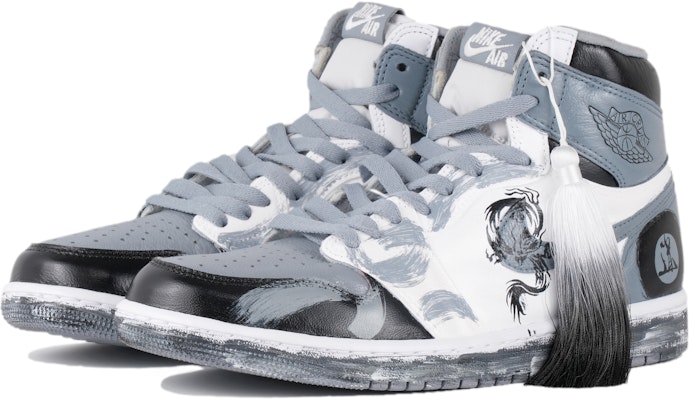 【定制球鞋】Jordan Air Jordan 1 悟 特殊禮盒 胖小匠定制 復古籃球鞋 高幫 男女同款 黑白灰 Lookbook 【定制球鞋】Jordan Air Jordan 1 悟 特殊禮盒 胖小匠定制 復古籃球鞋 高幫 男女同款 黑白灰