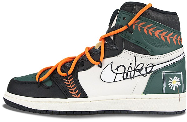 custom-shoes-air-jordan-1-retro-high-white-green-world-peace