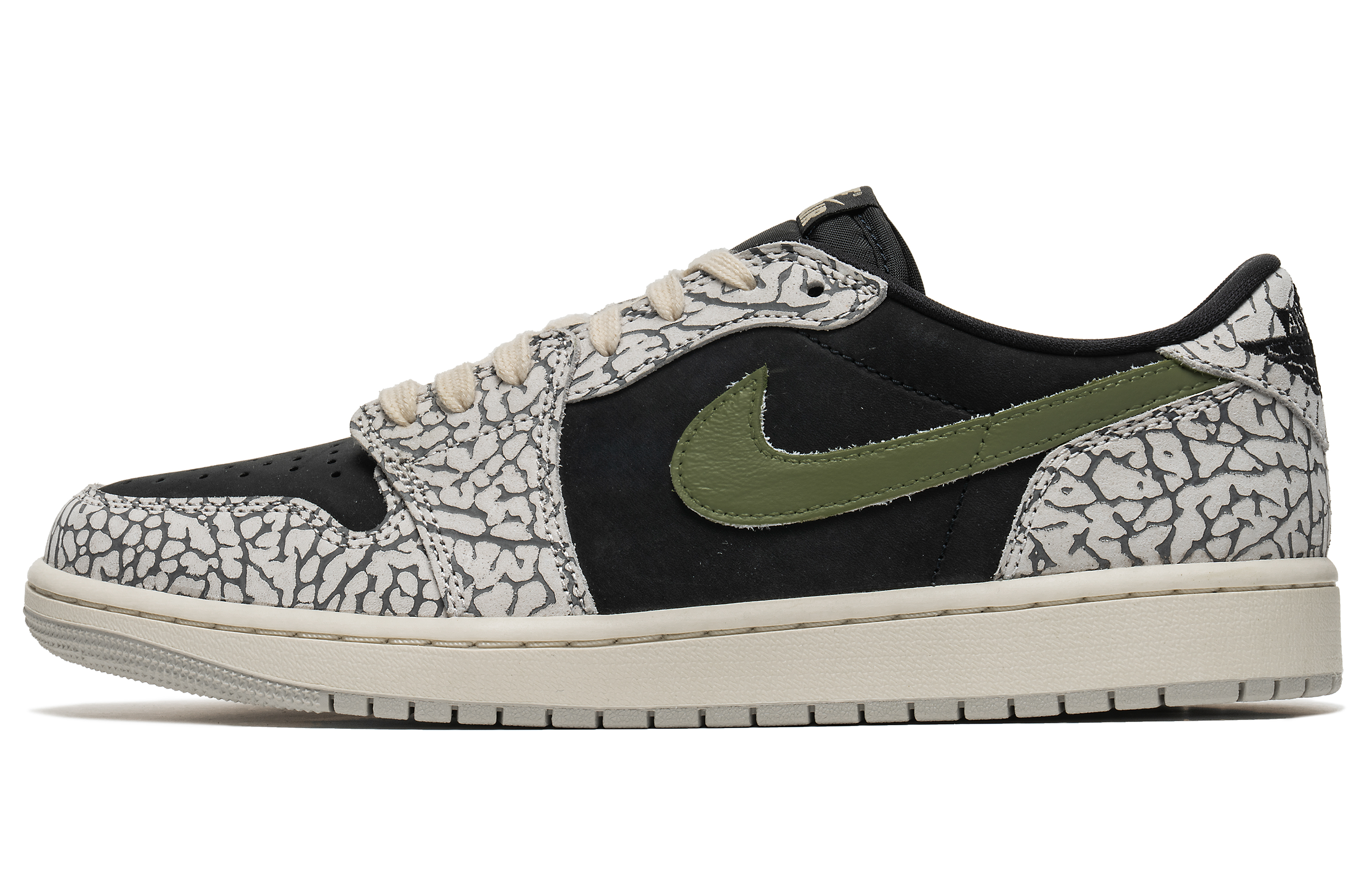 [Custom Shoes] Air Jordan 1 Retro Low 'Black Elephant Olive Green' CZ0790-001-479561