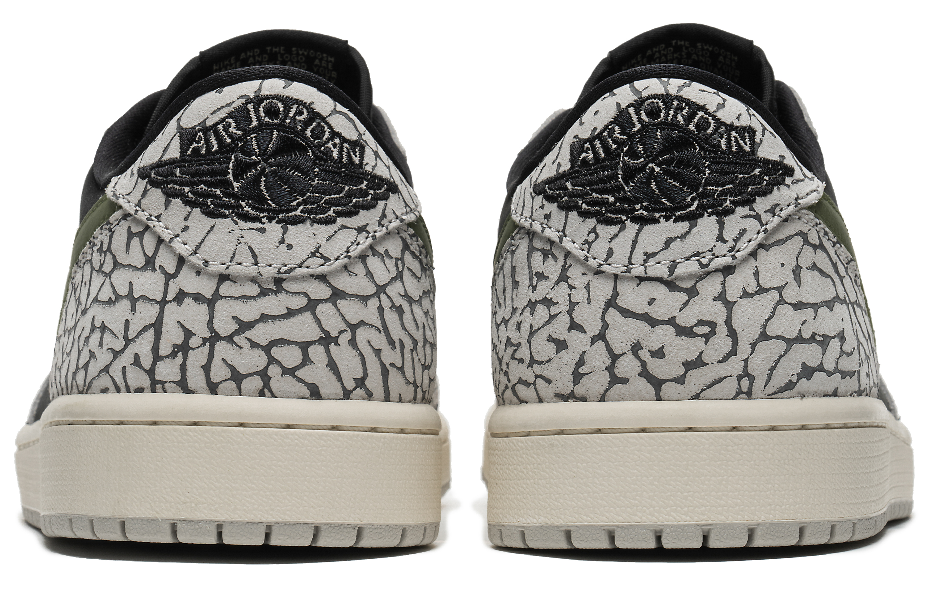 Shop [Custom Shoes] Air Jordan 1 Retro Low 'Black Elephant Olive Green' CZ0790-001-479561