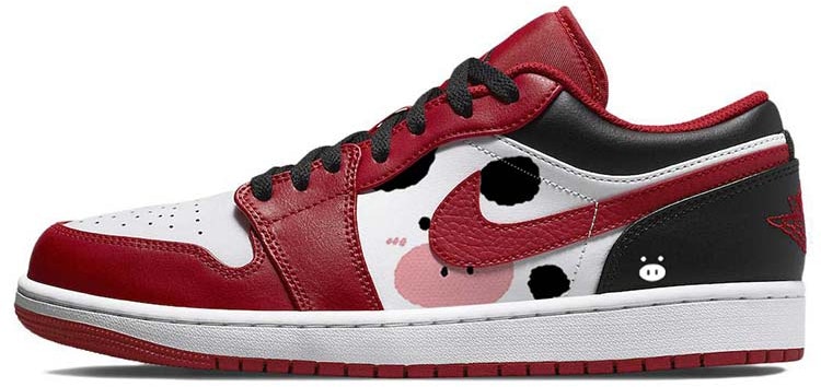 custom-shoes-air-jordan-1-retro-low-cute-cow-dopamine