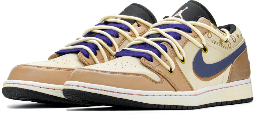 【訂製球鞋】Jordan Air Jordan 1 熱血青春 禮盒 解構縫線 校園 腰果花 低幫 復古籃球鞋 男款 卡其紫 Lookbook 【訂製球鞋】Jordan Air Jordan 1 熱血青春 禮盒 解構縫線 校園 腰果花 低幫 復古籃球鞋 男款 卡其紫