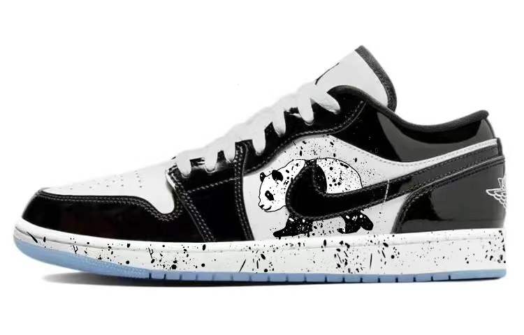 Buy [Zapatillas Personalizadas] Air Jordan 1 Retro Low 'Panda Splatter' DV1309-100(Team56-泼墨熊猫)