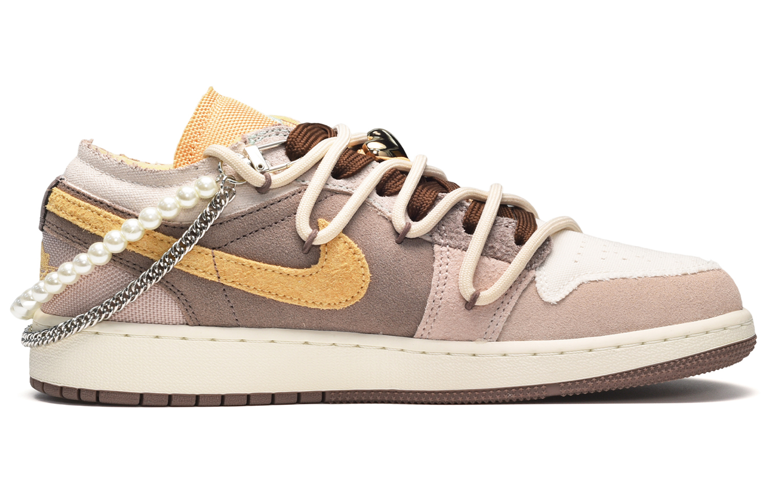 Order [定制鞋款] Air Jordan 1 复古低帮“珍珠巧克力紫-白-棕” DN1635-200(TeamE-男款珍珠巧克力紫白棕)