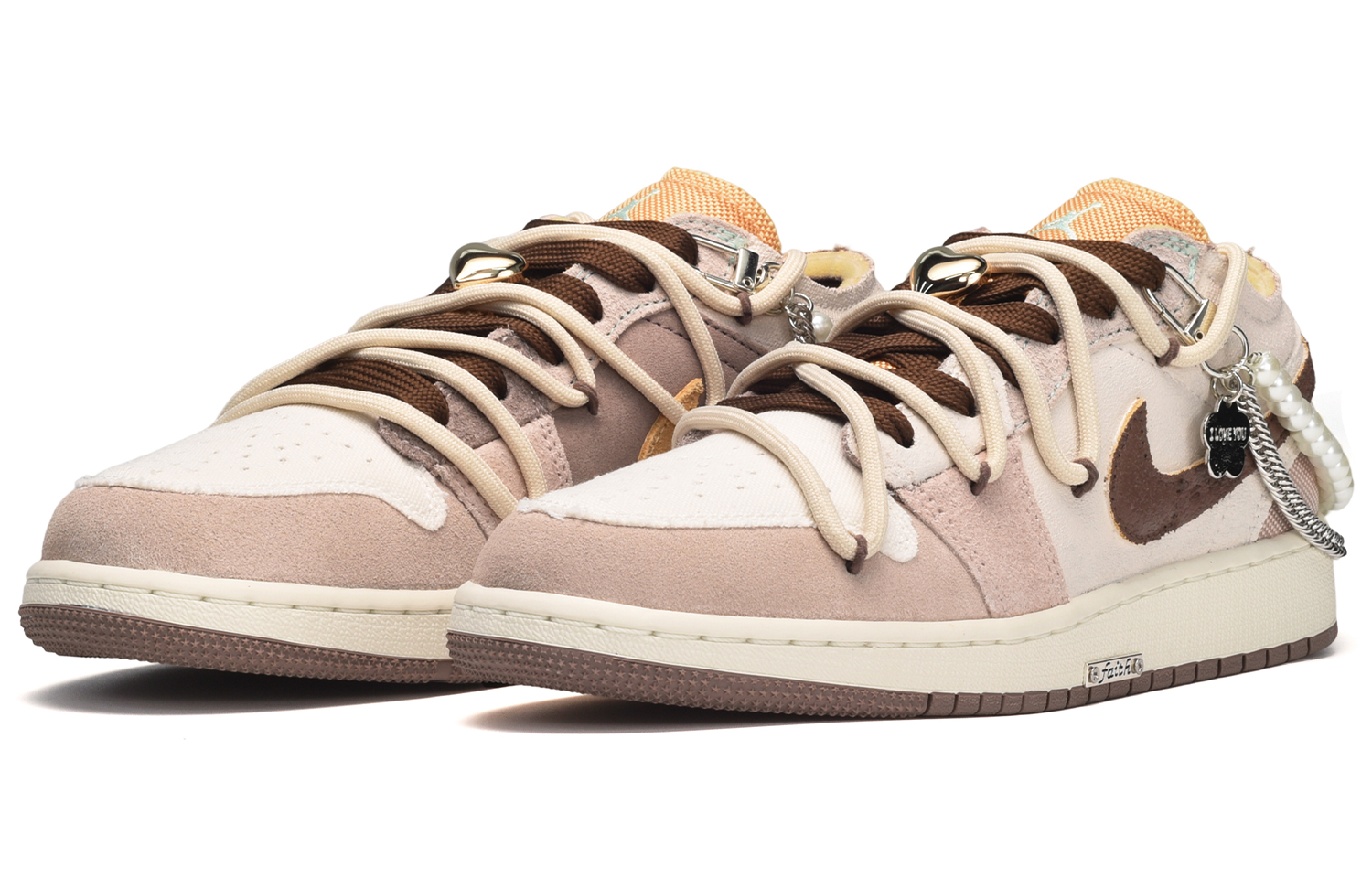 Lookbook [定制鞋款] Air Jordan 1 复古低帮“珍珠巧克力紫-白-棕” DN1635-200(TeamE-男款珍珠巧克力紫白棕)