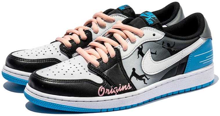 Jordan 1 Retro Low OG "Abstract Azul y Plata" CZ0790-104(TeamB-男女款黑银渐变) Lookbook Jordan 1 Retro Low OG "Abstract Azul y Plata" CZ0790-104(TeamB-男女款黑银渐变)
