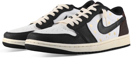 【訂製球鞋】 Jordan Air Jordan 1 復古低筒OG 星星 配搭 提高 高度 男女共用 復古籃球鞋 白金黑棕 Lookbook 【訂製球鞋】 Jordan Air Jordan 1 復古低筒OG 星星 配搭 提高 高度 男女共用 復古籃球鞋 白金黑棕