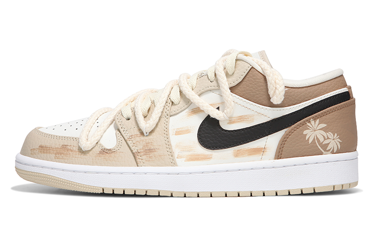 [Custom Shoes] Air Jordan 1 SE Low 'Khaki Coconut Palm'