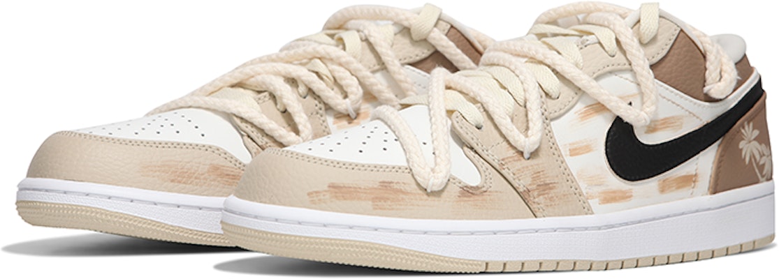 커스텀 에어 조던 1 SE 로우 '카키 코코넛 팜' FB7168-121(Team24-男款做旧椰树大地色) Lookbook 커스텀 에어 조던 1 SE 로우 '카키 코코넛 팜' FB7168-121(Team24-男款做旧椰树大地色)