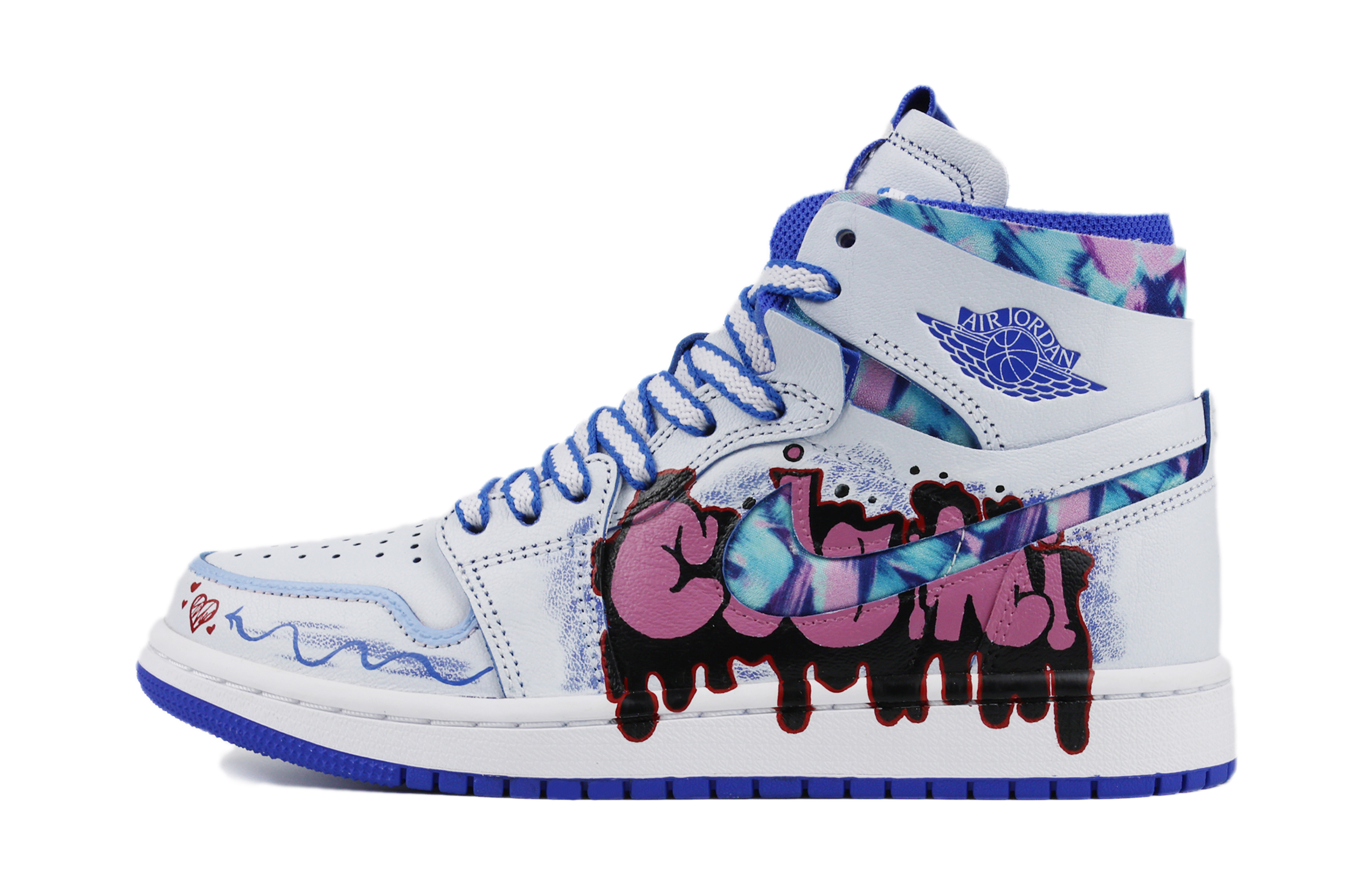 Buy 【定制鞋款】Air Jordan 1 Zoom CMFT '涂鸦白紫' DV5575-140(Team42-女款自由涂鸦白紫)