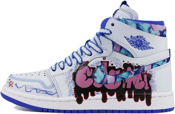 【定制鞋款】Air Jordan 1 Zoom CMFT '涂鸦白紫' DV5575-140(Team42-女款自由涂鸦白紫) Buy 【定制鞋款】Air Jordan 1 Zoom CMFT '涂鸦白紫' DV5575-140(Team42-女款自由涂鸦白紫)