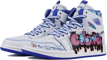 【定制鞋款】Air Jordan 1 Zoom CMFT '涂鸦白紫' DV5575-140(Team42-女款自由涂鸦白紫) Lookbook 【定制鞋款】Air Jordan 1 Zoom CMFT '涂鸦白紫' DV5575-140(Team42-女款自由涂鸦白紫)