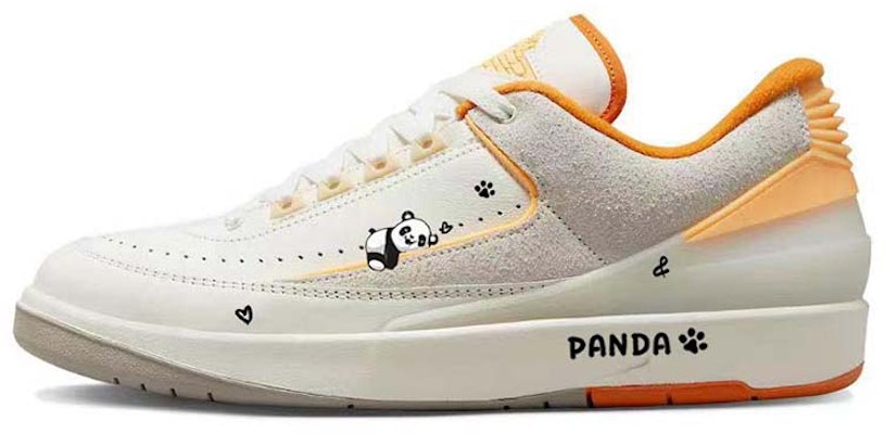 【訂製籃球鞋】 Jordan Air Jordan 2 可愛萌寵 懶散大熊貓 蜜瓜 防滑耐磨 低筒 復古籃球鞋 男款 白橙 Buy 【訂製籃球鞋】 Jordan Air Jordan 2 可愛萌寵 懶散大熊貓 蜜瓜 防滑耐磨 低筒 復古籃球鞋 男款 白橙