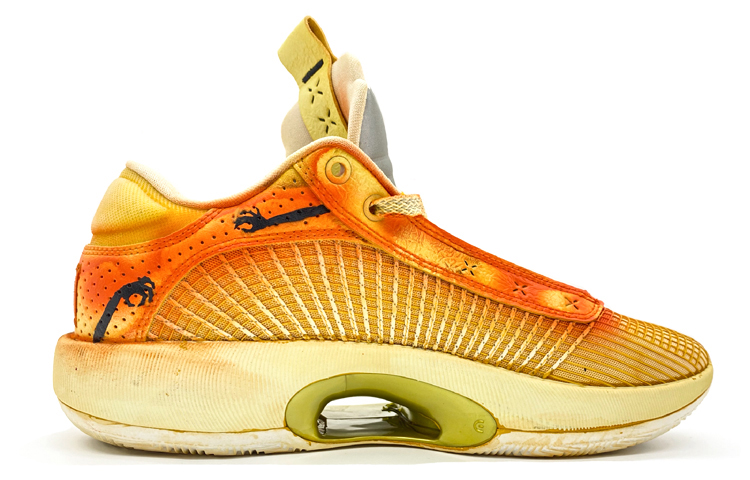 Order 커스텀 에어 조던 35 로우 "할로윈 성 낙서" CW2459-100(Team-柒男女款AJ35万圣节做旧)