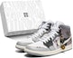 Buy 【訂製籃球鞋】Jordan Air Jordan 1 LMid 野鶴製造 水墨銅錢 特殊配飾 拼接解構 禮盒版 中筒 復古籃球鞋 男款 灰紫