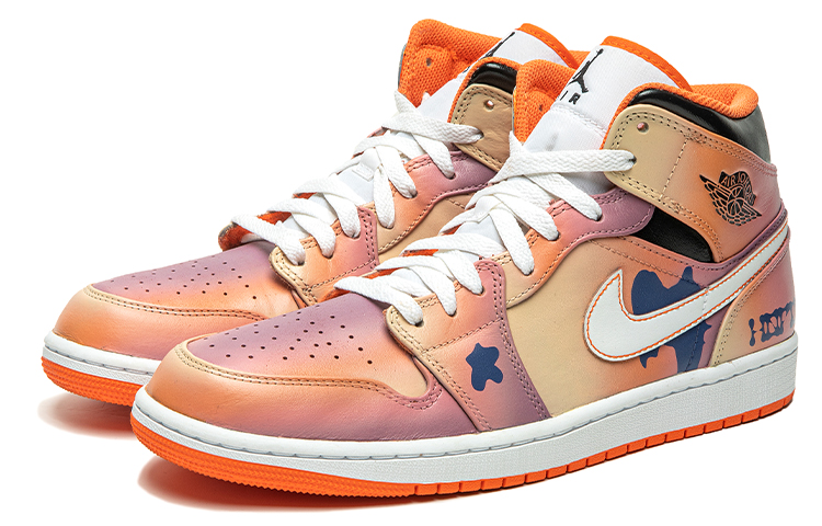 Lookbook [カスタムシューズ] エアジョーダン 野鹤制造 x ミッド 'サンセットグラデーション' DM3531-800(TeamB-男款日落白红G-BOX)