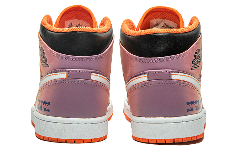 Shop [カスタムシューズ] エアジョーダン 野鹤制造 x ミッド 'サンセットグラデーション' DM3531-800(TeamB-男款日落白红G-BOX)