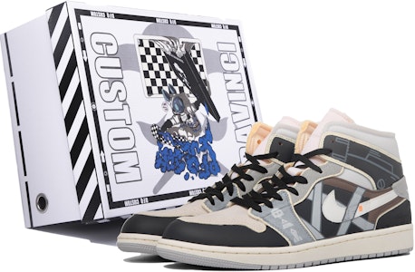 【定制球鞋】Jordan Air Jordan 1 Mid 達芬奇定制 特殊鞋盒 裂縫之外 機能 解構 中幫 復古籃球鞋 男款 黑灰 Buy 【定制球鞋】Jordan Air Jordan 1 Mid 達芬奇定制 特殊鞋盒 裂縫之外 機能 解構 中幫 復古籃球鞋 男款 黑灰