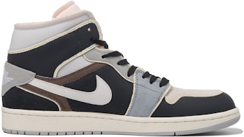 【定制球鞋】Jordan Air Jordan 1 Mid 達芬奇定制 特殊鞋盒 裂縫之外 機能 解構 中幫 復古籃球鞋 男款 黑灰 Lookbook 【定制球鞋】Jordan Air Jordan 1 Mid 達芬奇定制 特殊鞋盒 裂縫之外 機能 解構 中幫 復古籃球鞋 男款 黑灰