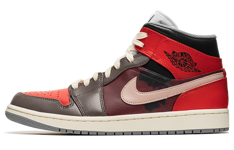 Order [Sepatu Kustom] Air Jordan CLOT x 1 Mid 'Coklat Gula Hitam' 554724-135(TeamB-黑糖巧克力Q-BOX)