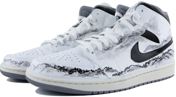 カスタム エアジョーダン1 MID クロット 中国山水 白黒 554724-135(Team39-AMY41国风山水) Lookbook カスタム エアジョーダン1 MID クロット 中国山水 白黒 554724-135(Team39-AMY41国风山水)