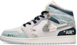 Order 【定制球鞋】 Jordan Air Jordan 1 Mid 卡斯製造 CNY兔年限定 玉掛件 復古籃球鞋 GS 灰白藍