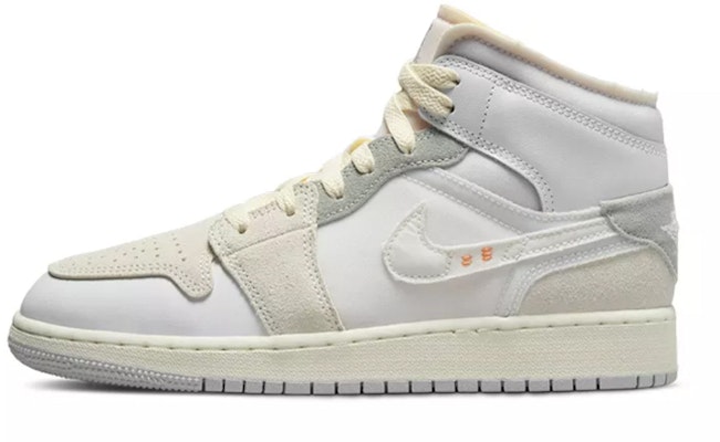 【定制球鞋】 Jordan Air Jordan 1 Mid 卡斯製造 CNY兔年限定 玉掛件 復古籃球鞋 GS 灰白藍 Sizing 【定制球鞋】 Jordan Air Jordan 1 Mid 卡斯製造 CNY兔年限定 玉掛件 復古籃球鞋 GS 灰白藍