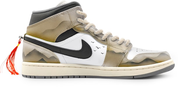 【カスタムシューズ】エアジョーダン CLOT x 1 ミッド 'インクデューンブラック' 554724-135(Team16-男款侠客江湖黄2.0) Order 【カスタムシューズ】エアジョーダン CLOT x 1 ミッド 'インクデューンブラック' 554724-135(Team16-男款侠客江湖黄2.0)