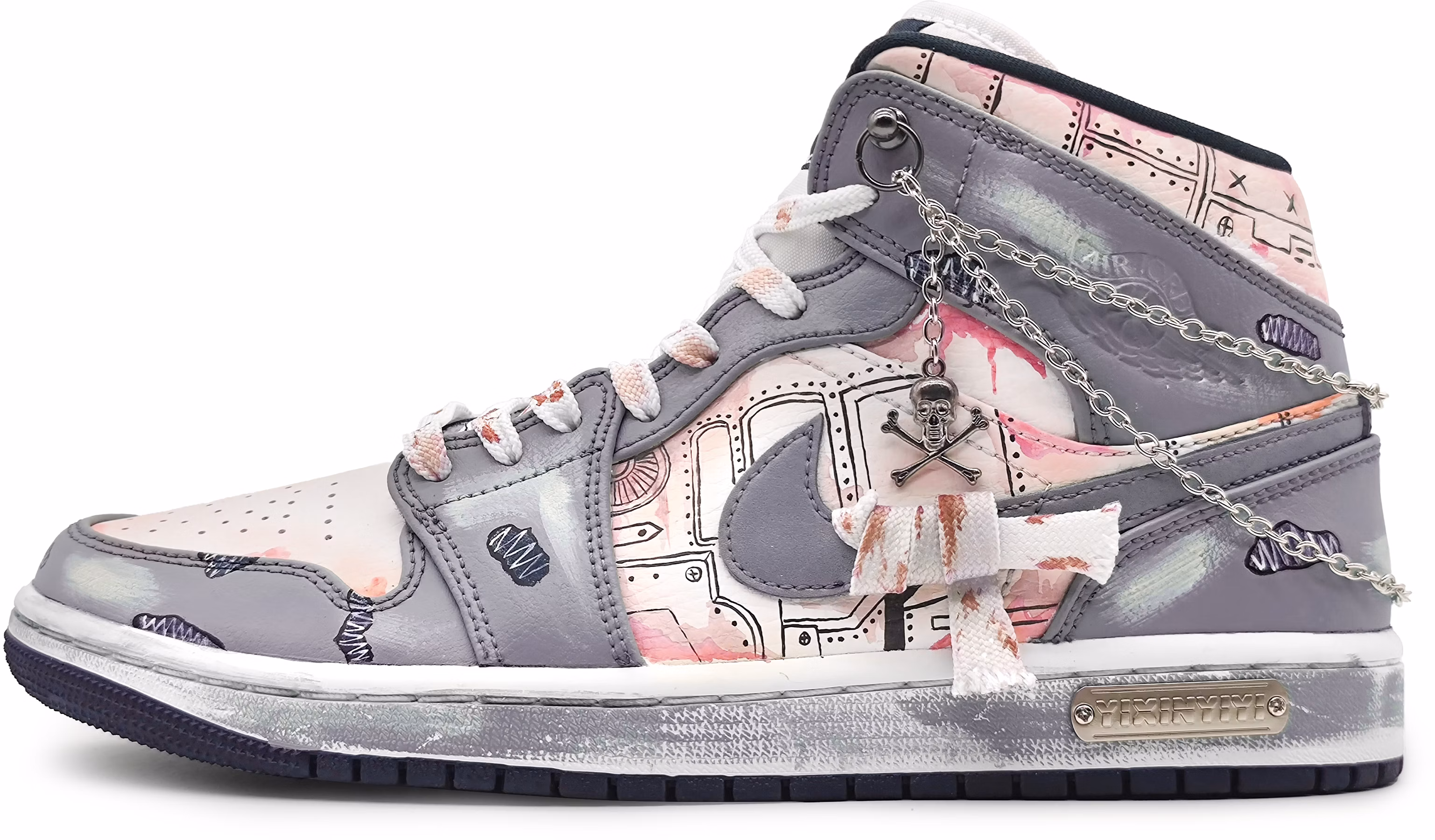 custom-shoes-air-jordan-clot-x-1-mid-peace-song-red-rust-purple