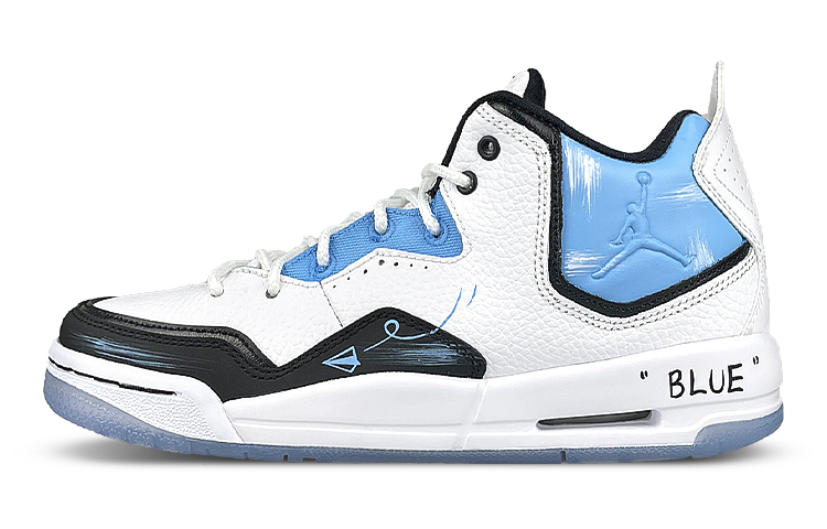 Buy [Kasut Tersuai] Air Jordan Courtside 23 'Concord Doodle' AR1000-104(Team47-男款蓝色飞机)