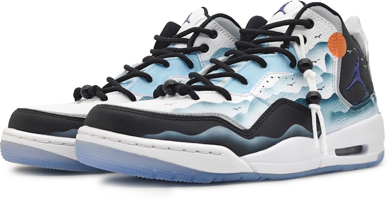 【客製化球鞋】Jordan Courtside 23 煙雨天青 茫茫萬川 國風國潮 創意掛繩 中筒 復古籃球鞋 男款 天青 Lookbook 【客製化球鞋】Jordan Courtside 23 煙雨天青 茫茫萬川 國風國潮 創意掛繩 中筒 復古籃球鞋 男款 天青