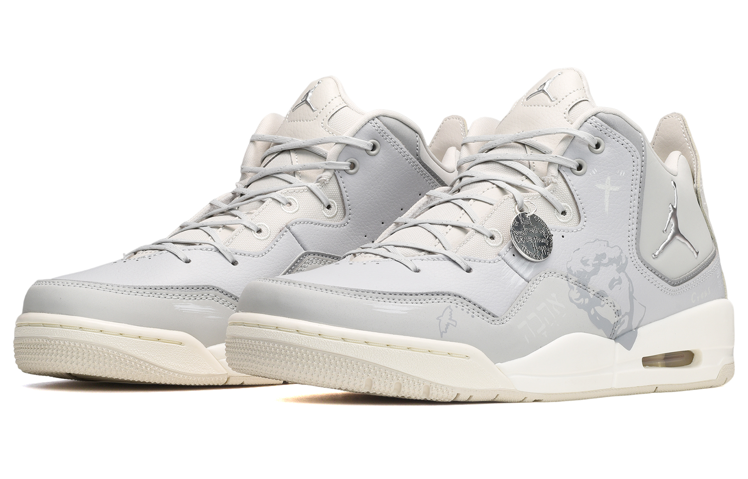 Lookbook [Kasut Custom] Air Jordan Courtside 23 'Summer Cool Graffiti Kelabu' AR1000-003(TeamE-男款小卫雕像灰色)