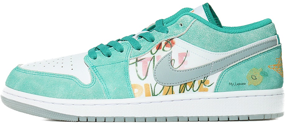 【訂製球鞋】 Jordan Air Jordan 1 塗鴉LEMON 藝術語言 減震防滑 低筒 復古籃球鞋 男女同款 翡翠綠 Buy 【訂製球鞋】 Jordan Air Jordan 1 塗鴉LEMON 藝術語言 減震防滑 低筒 復古籃球鞋 男女同款 翡翠綠