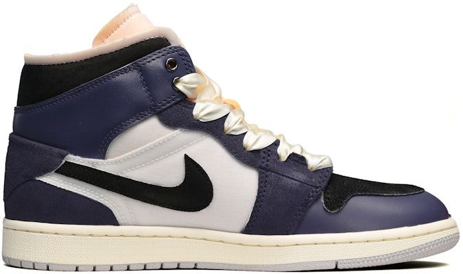 커스텀 에어 조던 1 미드 '블랙 화이트 퍼플 디스트레스드' DQ3726-100(TeamE-女款线条黑白紫) Order 커스텀 에어 조던 1 미드 '블랙 화이트 퍼플 디스트레스드' DQ3726-100(TeamE-女款线条黑白紫)