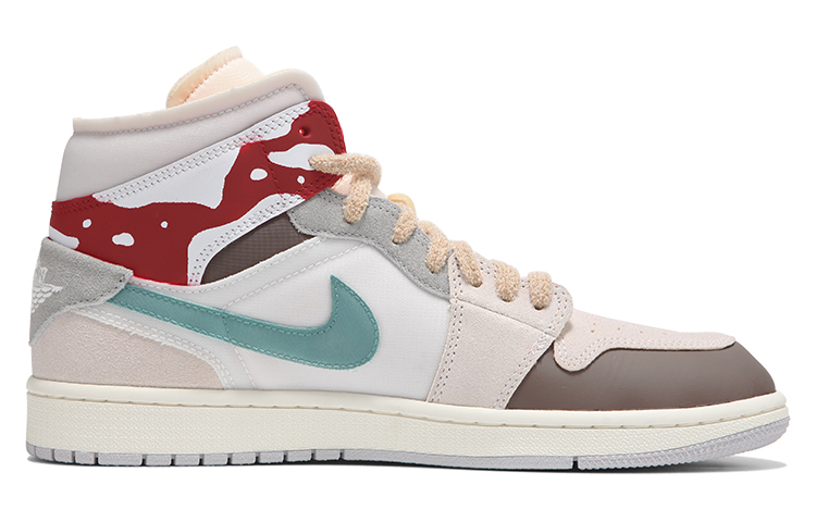 Order Zapatillas Personalizadas Air Jordan 1 Mid "Navidad" DM9652-100(Teamfour-男款圣诞格子红)