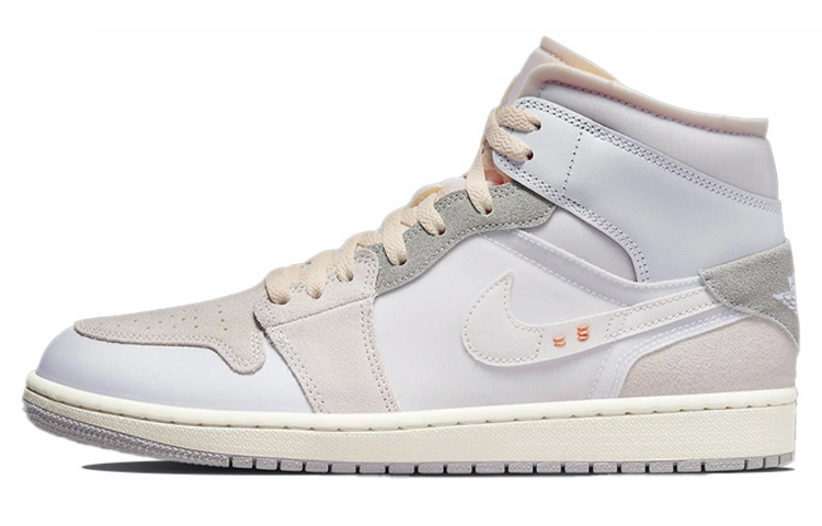 Sizing 【定制球鞋】 Jordan Air Jordan 1 Mid 達文西定制 特殊鞋盒 聖誕雪夜 中幫 復古籃球鞋 男款 白灰