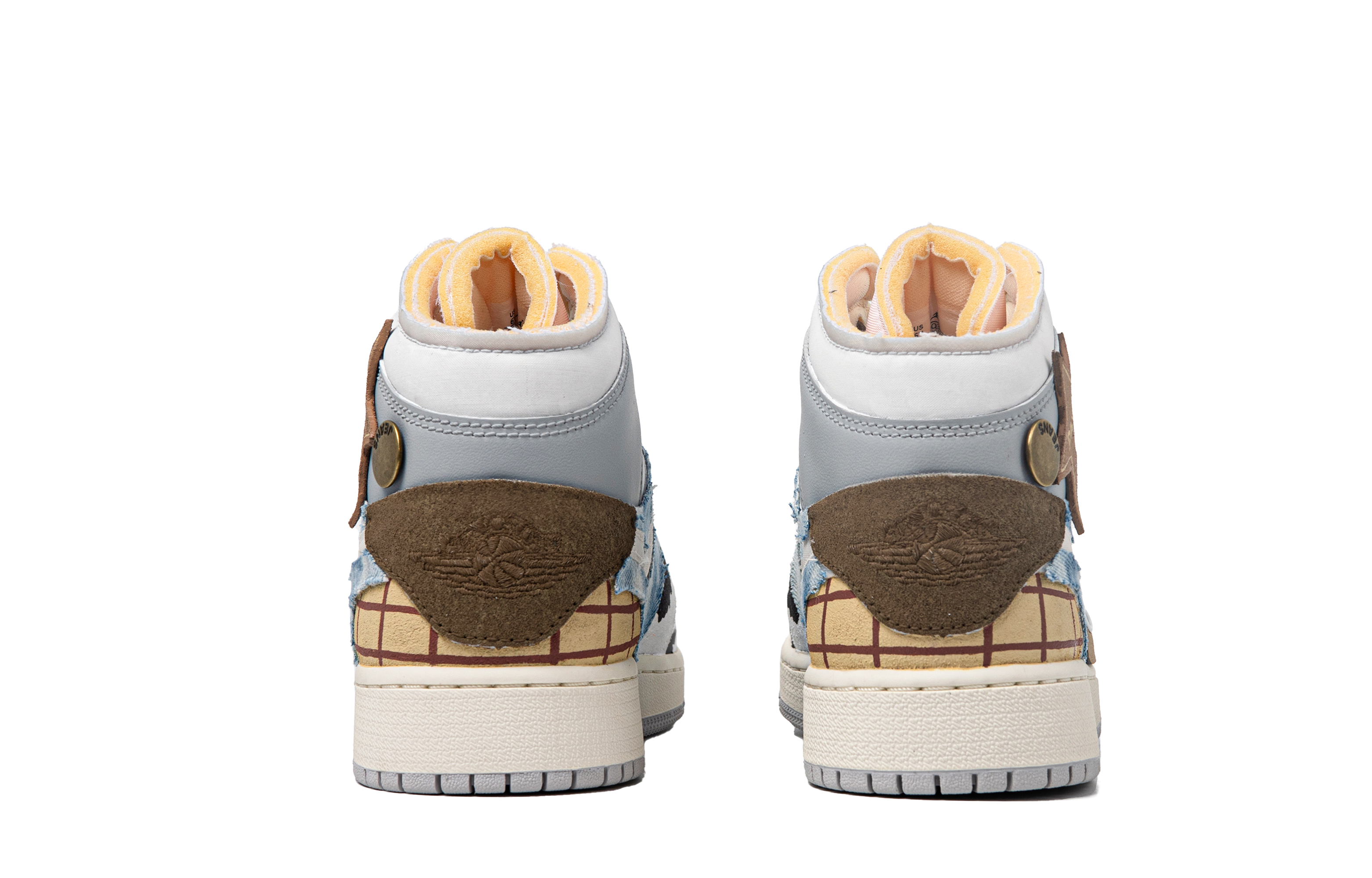 Purchase [Sepatu Custom] Air Jordan Custom x 1 Mid 'Denim Da Vinci' DQ3726-100(TeamM-女款西部牛仔S-BOX)